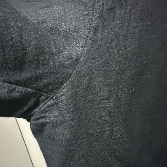 Zozo Linen Cropped  High rise detailed hemline size 12 EUC - Picture 3 of 5